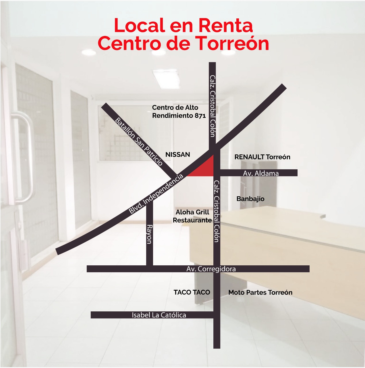 LOCAL EN RENTA EN CENTRO DE TORREON COAHUILA